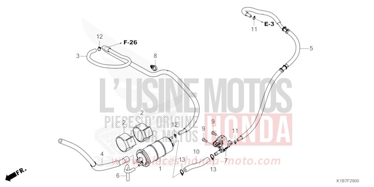 CANISTER for Forza 350 MAT PEARL PACIFIC BLUE (PB397) from 2021